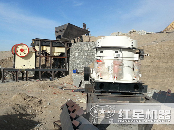 花崗巖破破碎生產現場圖