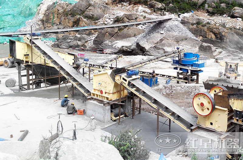 石頭破碎生產線現場圖