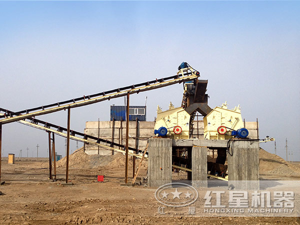 120tph反擊式石料破碎機生產現場
