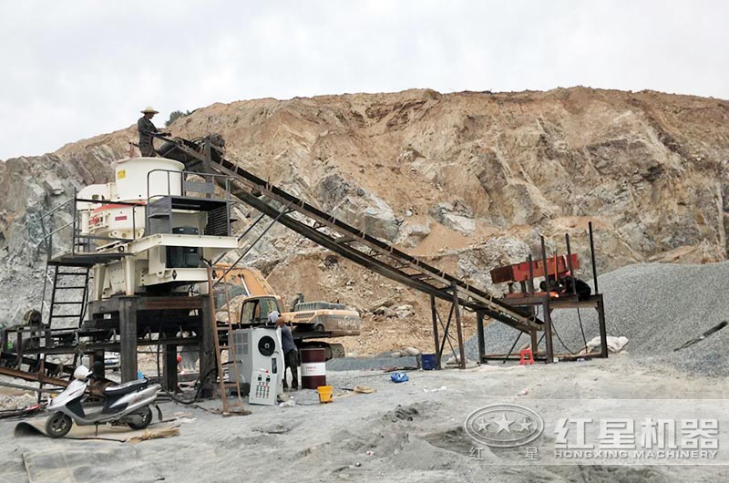 石料場碎石制砂加工客戶現場