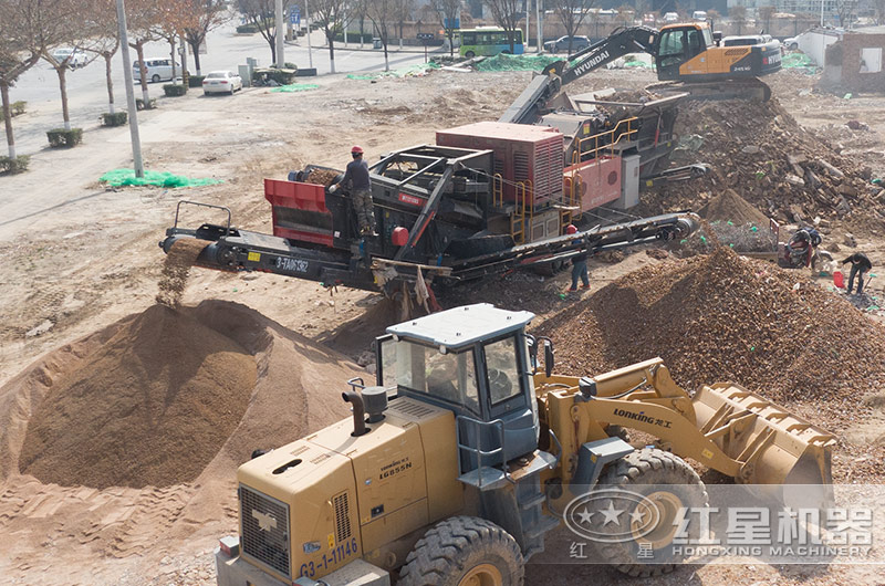 陜西建筑垃圾破碎現場