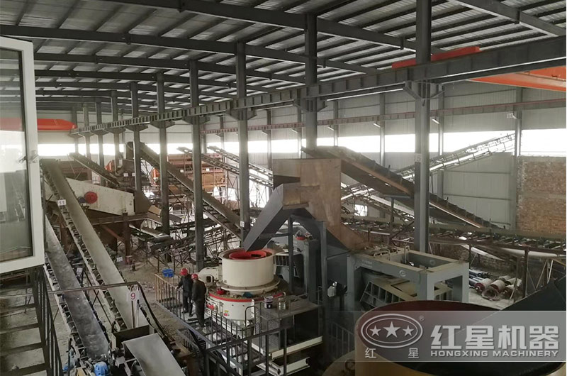 鵝卵石制砂加工客戶(hù)現(xiàn)場(chǎng)