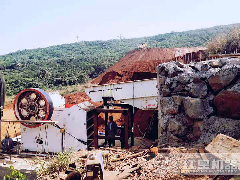 固定式生產線開采現場