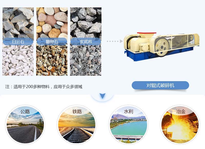 對輥破碎機碎石效果及應用領域