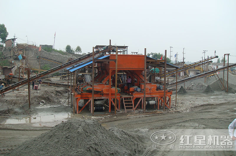 煤矸石破碎加工現場