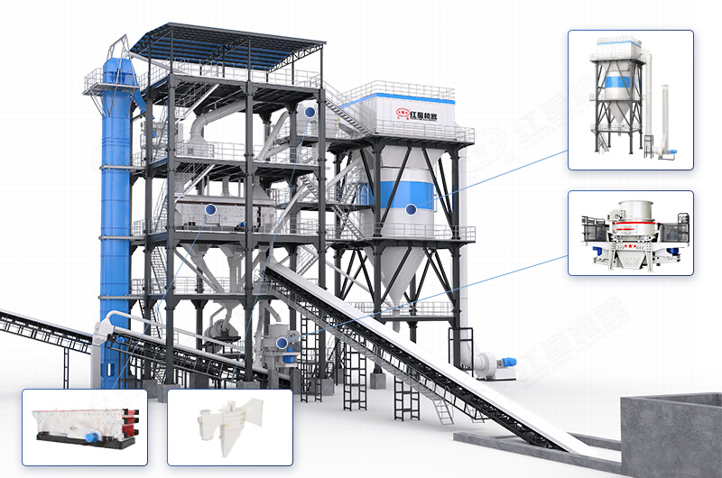 塔樓制砂機內部結構細節圖