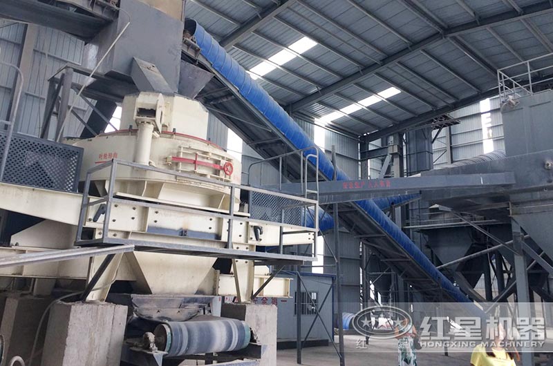 鵝卵石制砂現場