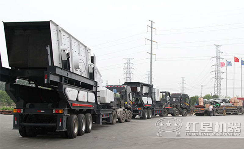 輪胎式移動制砂機發往貴州