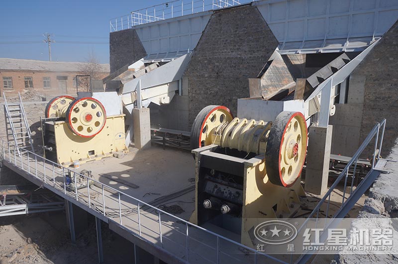 河北鵝卵石加工現場