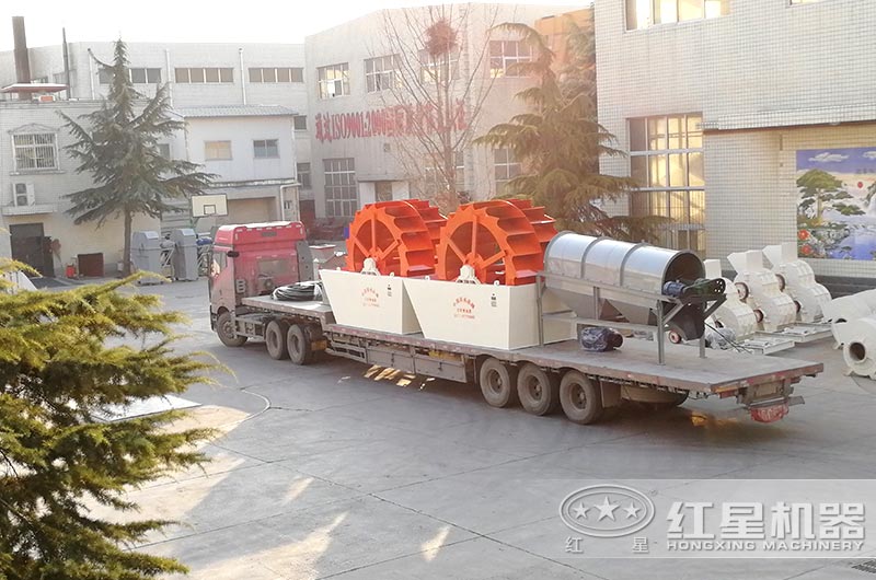 時產200噸水洗沙機器發往河南周口