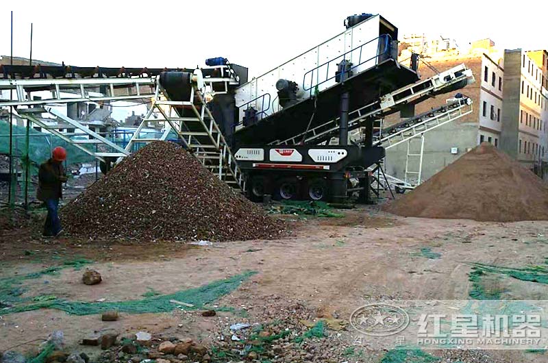 城市建筑垃圾處理，西安客戶現場