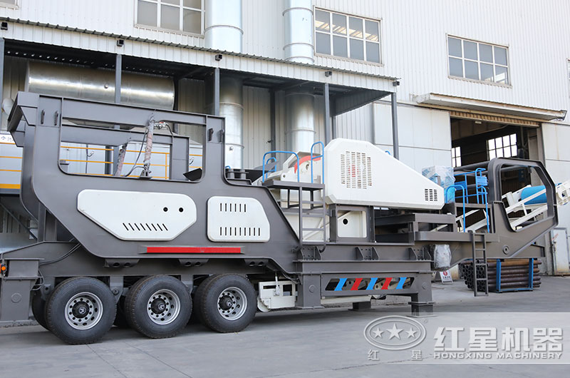 輪胎式移動建筑垃圾破碎機設備圖