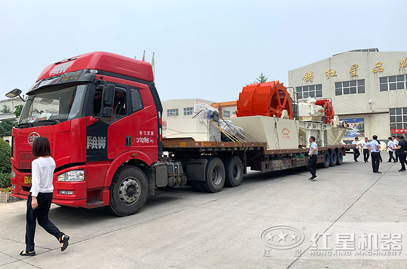 石頭磨沙機器發貨現場圖