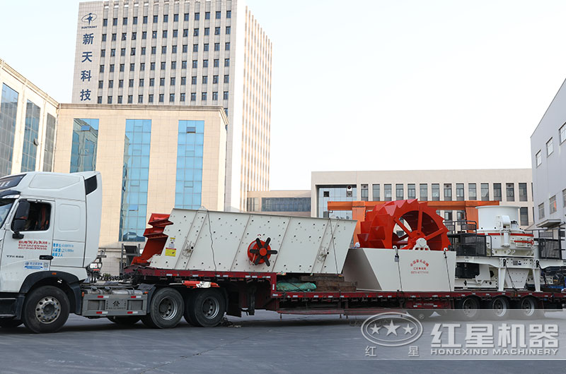 全套機制砂生產線設備發往江蘇