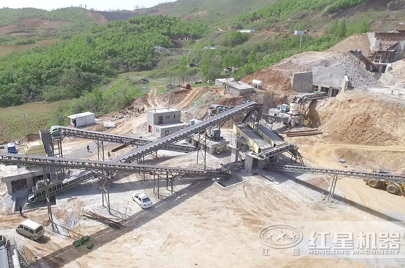 河南客戶大型破碎石子生產線