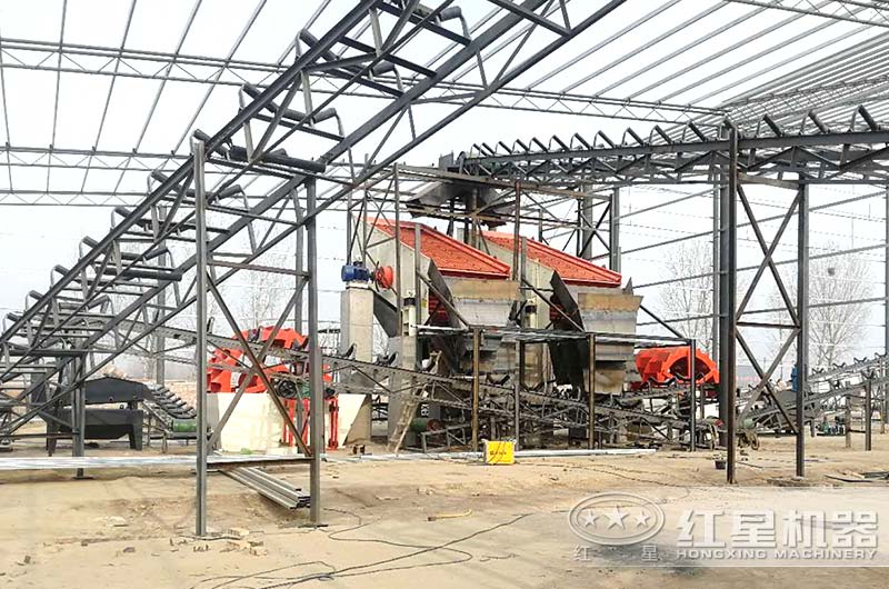 日產(chǎn)1000方洗沙設備安裝現(xiàn)場圖