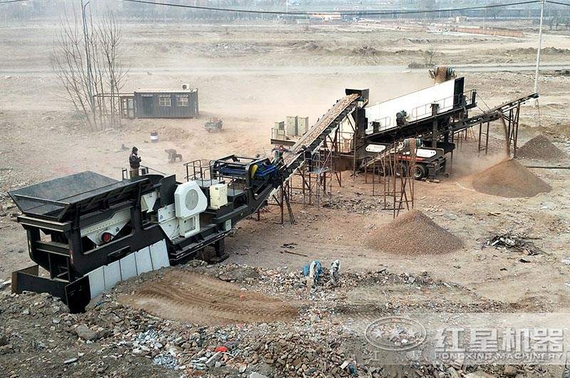 移動式建筑垃圾破碎站生產現場圖片