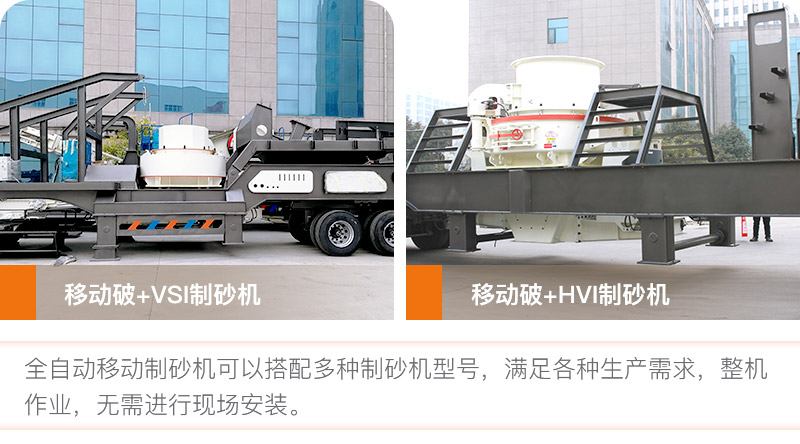 全自動移動制砂機多種搭配方式