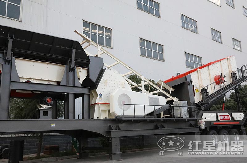 車載一體式移動石子粉碎機廠區實拍大圖