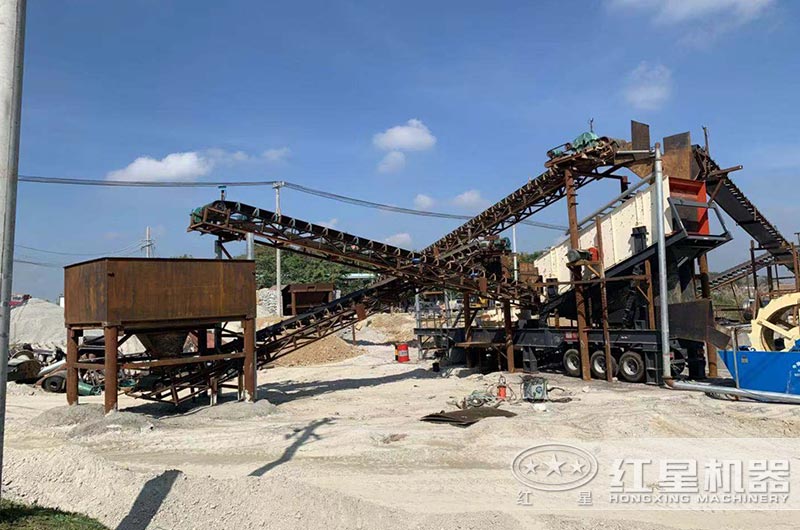 車載一體式移動石子粉碎機綠色環保