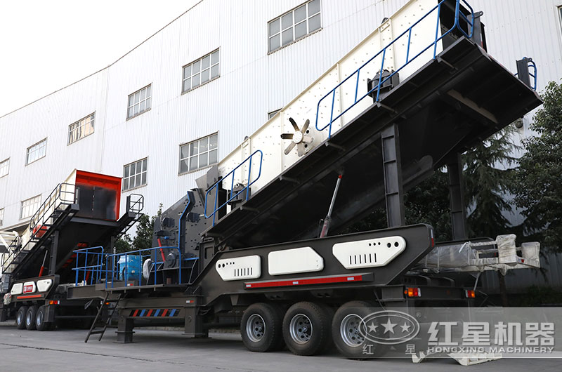 車載式移動磕石機廠區實拍圖