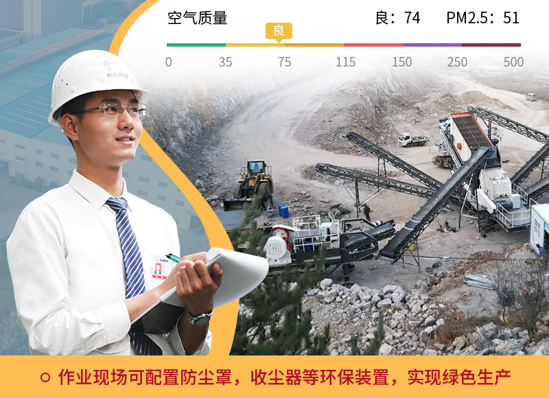 移動磕石機生產中符合環保標準