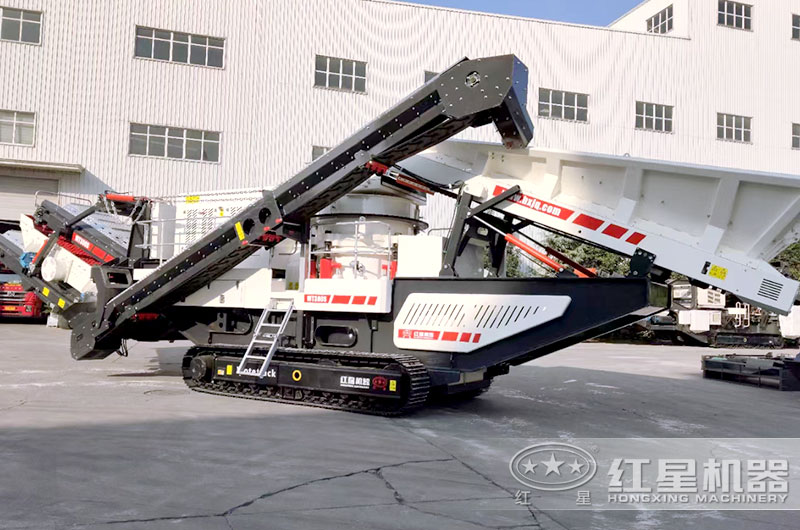 履帶式圓錐移動破碎機廠區實拍圖