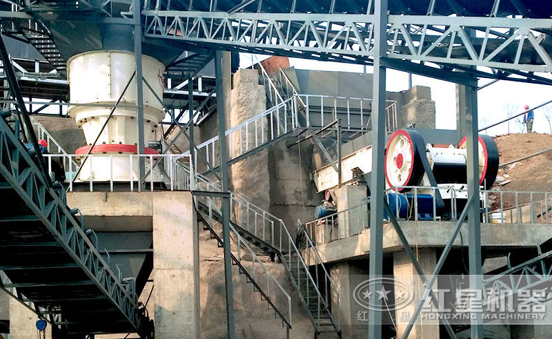 山石破碎生產(chǎn)線現(xiàn)場